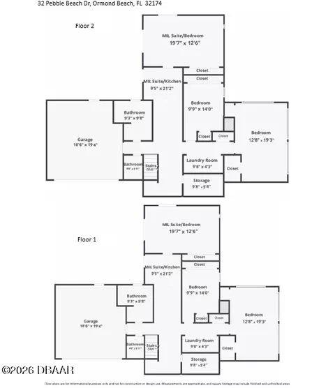 Floorplan - 32 Pebble Beach Dr, Ormond Beach, FL 32174 photo 1 of 6