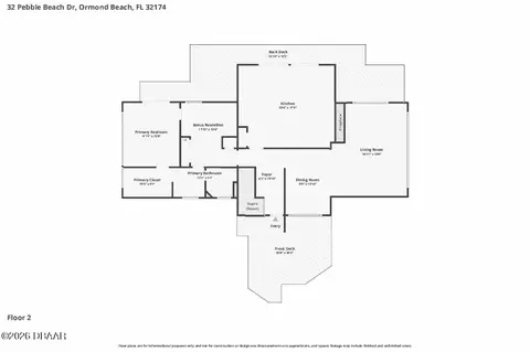 Floorplan - 32 Pebble Beach Dr, Ormond Beach, FL 32174 photo 3 of 6