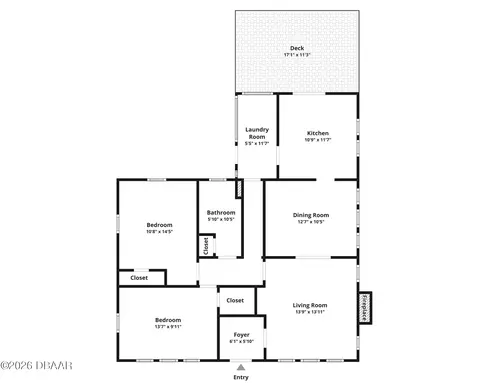 Floorplan - 118 E Yelkca Ter, Edgewater, FL 32132 photo 1 of 1