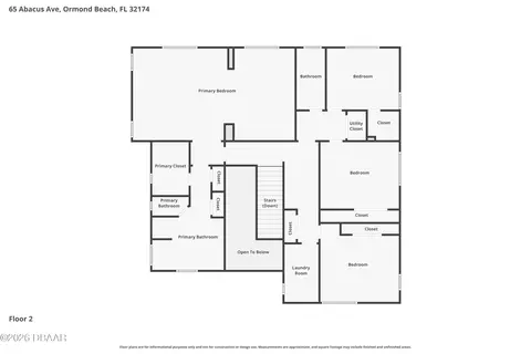 Floorplan - 65 Abacus Ave, Ormond Beach, FL 32174 photo 1 of 2
