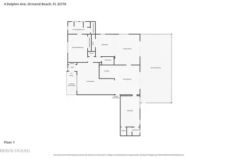Floorplan - 4 Dolphin Ave, Ormond Beach, FL 32176 photo 1 of 1