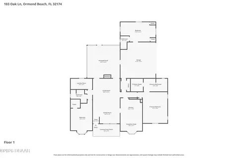 Floorplan - 103 Oak Ln, Ormond Beach, FL 32174 photo 1 of 2