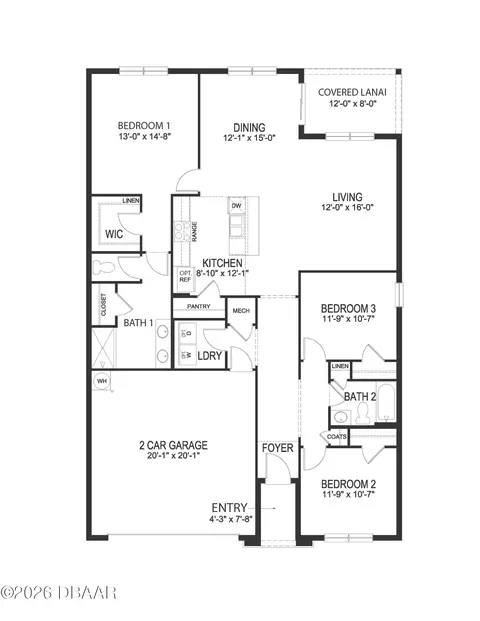 Floorplan - 1635 Houmas St, Ormond Beach, FL 32174 photo 1 of 1