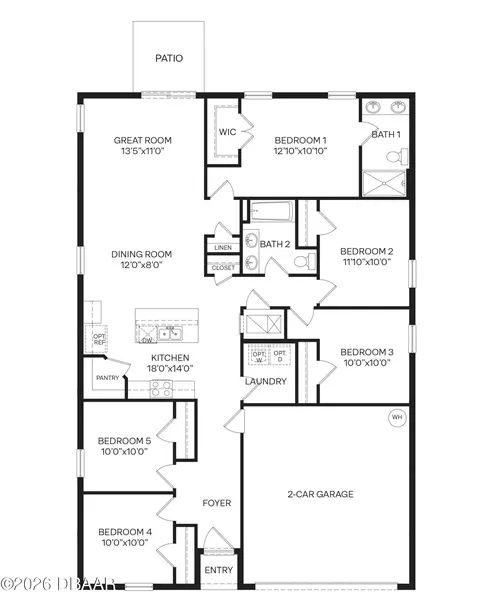 Floorplan - 130 Heirloom Dr, Ormond Beach, FL 32174 photo 1 of 1