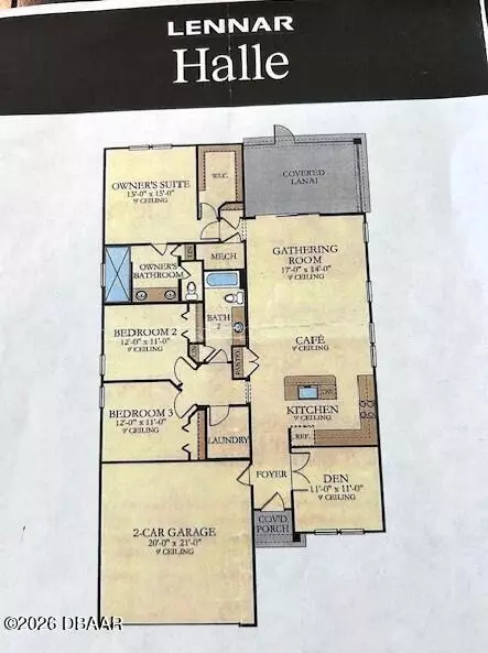 Floorplan - 4140 Acoma Dr, Ormond Beach, FL 32174 photo 1 of 2
