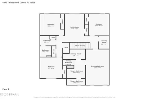 Floorplan - 4872 Talbot Blvd, Cocoa, FL 32926 photo 3 of 4