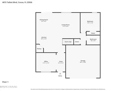 Floorplan - 4872 Talbot Blvd, Cocoa, FL 32926 photo 2 of 4