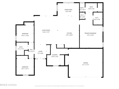 Floorplan - 1222 Willow Oak Dr, Edgewater, FL 32132 photo 3 of 3