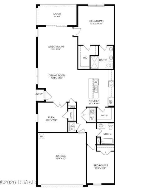 Floorplan - 2771 Kinsale Ln, Ormond Beach, FL 32174 photo 1 of 1