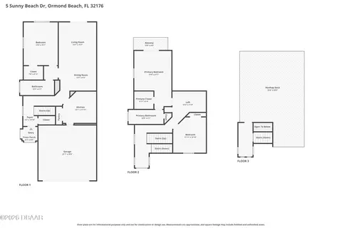 Floorplan - 5 Sunny Beach Dr, Ormond Beach, FL 32176 photo 1 of 1