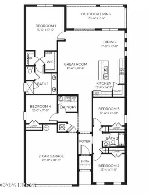 Floorplan - 3012 Kingsman Trl, Ormond Beach, FL 32174 photo 1 of 1