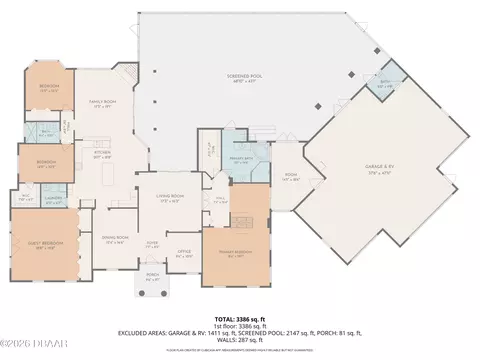 Floorplan - 1452 Pecos Dr, Ormond Beach, FL 32174 photo 1 of 2