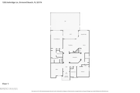 Floorplan - 1203 Ashridge Ln, Ormond Beach, FL 32174 photo 1 of 2