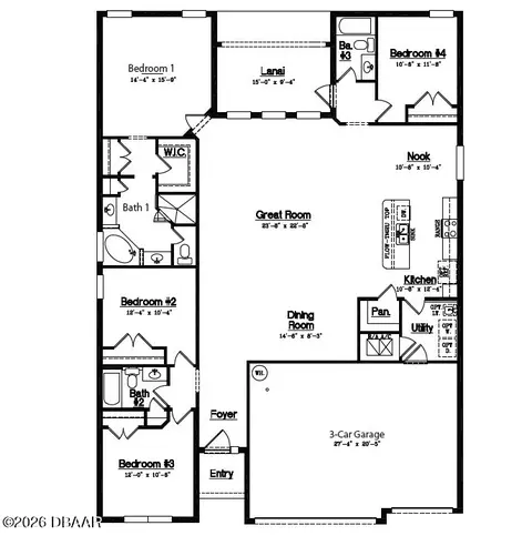 Floorplan - 3405 Arch Ave, Ormond Beach, FL 32174 photo 1 of 1