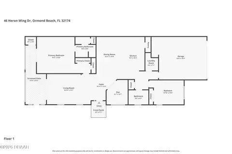Floorplan - 46 Heron Wing Dr, Ormond Beach, FL 32174 photo 2 of 2
