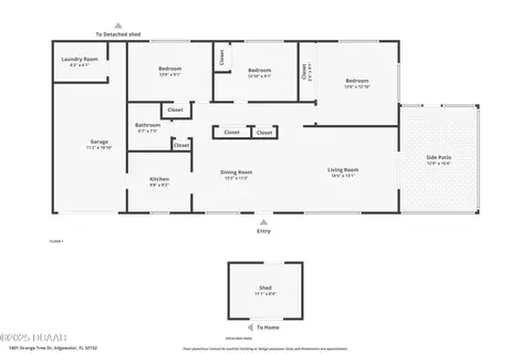 Floorplan - 1401 Orange Tree Dr, Edgewater, FL 32132 photo 2 of 2