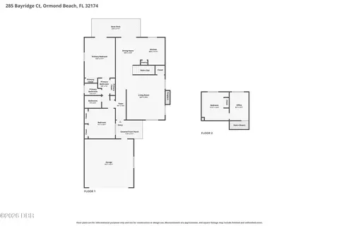 Floorplan - 285 Bayridge Ct, Ormond Beach, FL 32174 photo 1 of 3