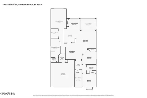 Floorplan - 39 Lakebluff Dr, Ormond Beach, FL 32174 photo 1 of 1