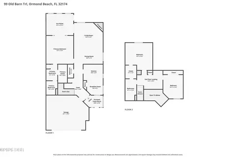 Floorplan - 99 Old Barn Trl, Ormond Beach, FL 32174 photo 3 of 3