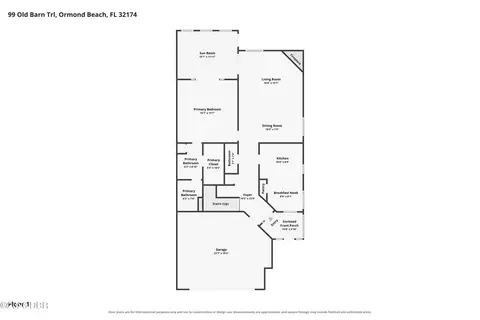 Floorplan - 99 Old Barn Trl, Ormond Beach, FL 32174 photo 1 of 3