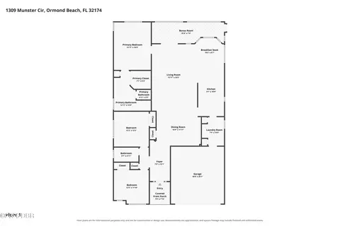 Floorplan - 1309 Munster Cir, Ormond Beach, FL 32174 photo 1 of 1