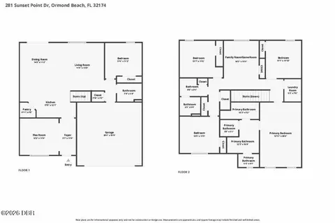 Floorplan - 281 Sunset Point Dr, Ormond Beach, FL 32174 photo 2 of 2