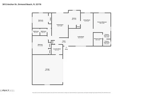 Floorplan - 3012 Anchor Dr, Ormond Beach, FL 32176 photo 1 of 1