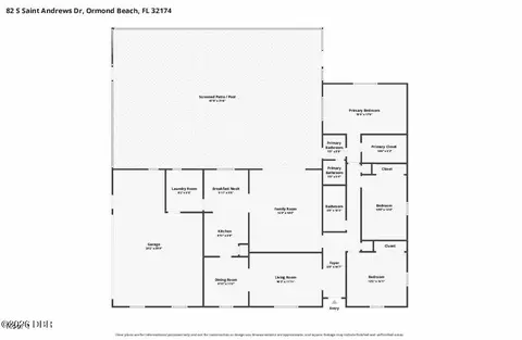 Floorplan - 82 S St Andrews Dr, Ormond Beach, FL 32174 photo 2 of 2