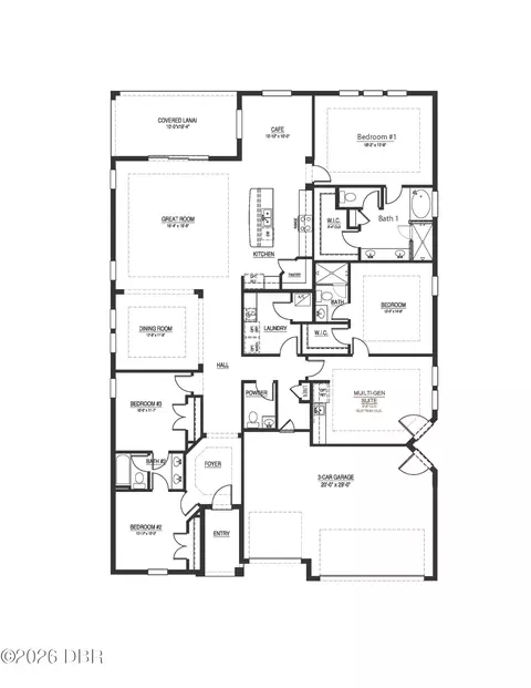 Floorplan - 3684 Bonspiel Dr, Ormond Beach, FL 32174 photo 1 of 1