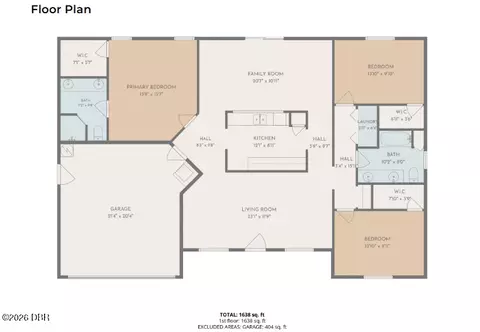 Floorplan - 20 Pecan Course Way, Ocala, FL 34472 photo 1 of 1