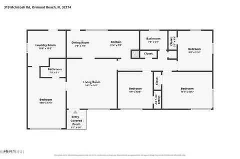 Floorplan - 319 Mcintosh Rd, Ormond Beach, FL 32174 photo 1 of 2