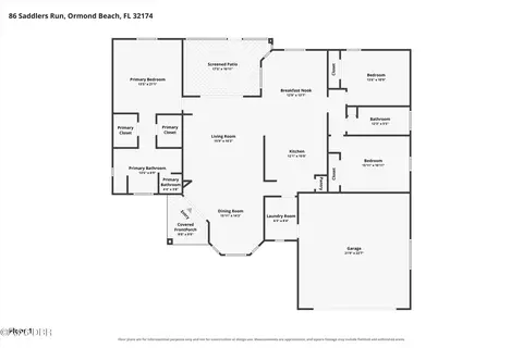 Floorplan - 86 Saddlers Run, Ormond Beach, FL 32174 photo 1 of 1