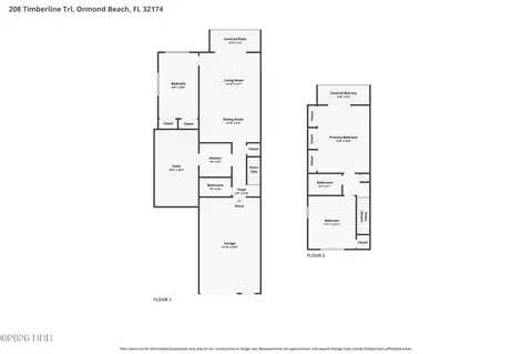 Floorplan - 208 Timberline Trl, Ormond Beach, FL 32174 photo 2 of 2