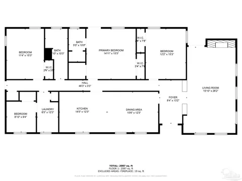 Floorplan - 2593 Segrest Rd, Pace, FL 32571 photo 1 of 1