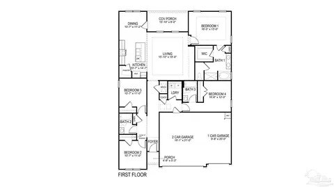 Floorplan - 2819 Chevy Cir, Pace, FL 32571 photo 1 of 1