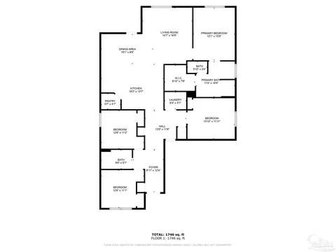 Floorplan - 5808 Danbury Blvd, Pace, FL 32571 photo 1 of 1