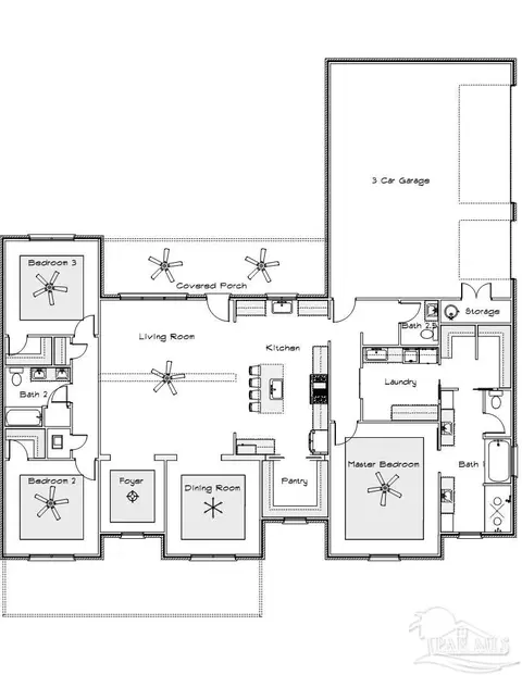 Floorplan - 3526 Creekdown Ln, Pace, FL 32571 photo 1 of 1