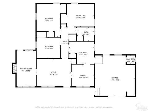Floorplan - 1003 E Texar Dr, Pensacola, FL 32503 photo 2 of 2