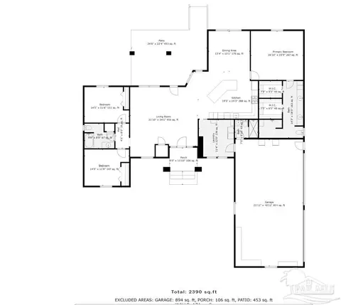 Floorplan - 598 Bocage Rd, Cantonment, FL 32533 photo 1 of 1