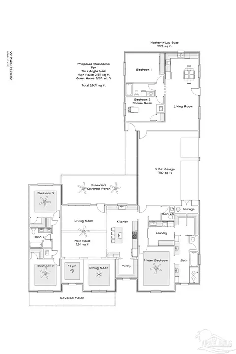 Floorplan - 3204 Edinburgh Castle Dr, Milton, FL 32583 photo 1 of 1