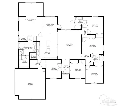 Floorplan - 1711 Brightleaf Cir, Cantonment, FL 32533 photo 1 of 1