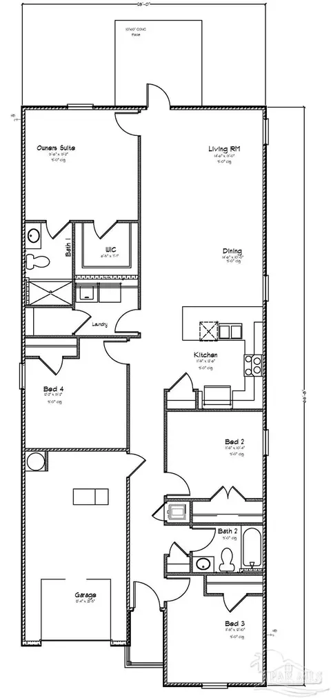 Floorplan - 8106 Fox Hunt Dr, Milton, FL 32583 photo 1 of 1