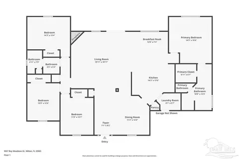 Floorplan - 5557 Bay Meadows Dr, Milton, FL 32583 photo 1 of 1