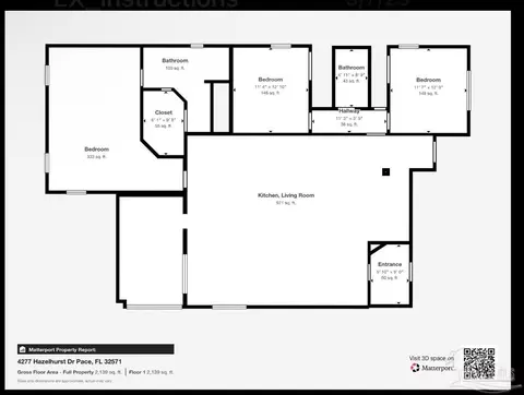 Floorplan - 4277 Hazelhurst Dr, Pace, FL 32571 photo 1 of 1