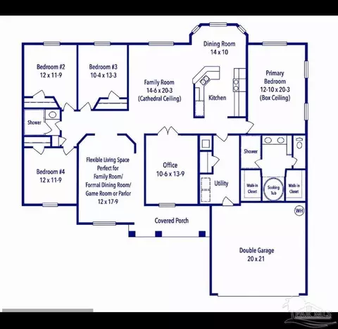 Floorplan - 4474 Hampton Bay Blvd, Milton, FL 32583 photo 1 of 1