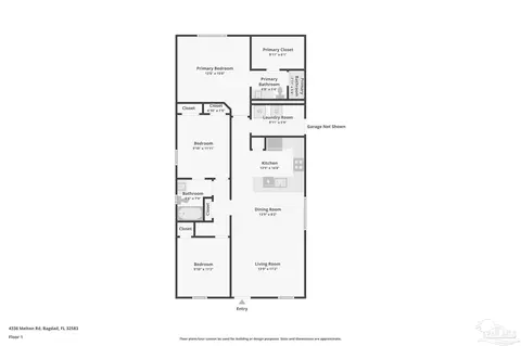 Floorplan - 4336 Melton Rd, Milton, FL 32583 photo 1 of 1