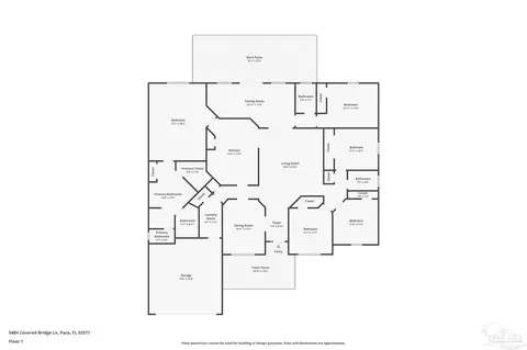 Floorplan - 5484 Covered Bridge Ln, Pace, FL 32571 photo 1 of 1
