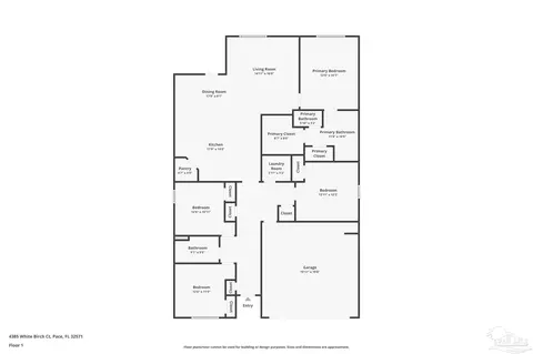 Floorplan - 4385 White Birch Ct, Pace, FL 32571 photo 1 of 1