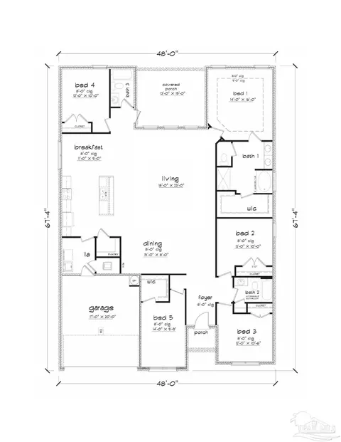 Floorplan - 8689 Philippi St, Milton, FL 32583 photo 1 of 1
