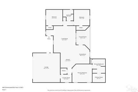 Floorplan - 4642 Summerdale Blvd, Pace, FL 32571 photo 1 of 1